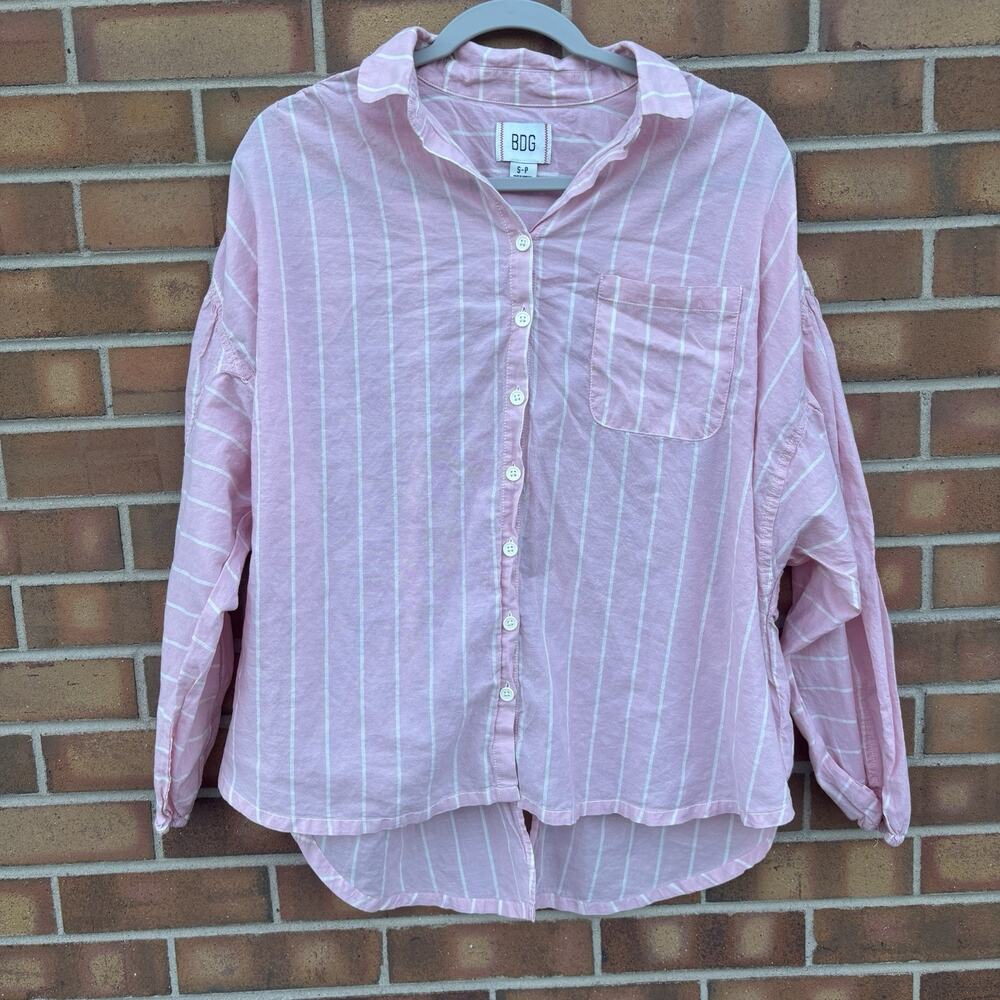 BDG Urban Outfitters Womens Small Light Pink Open Back Blouse